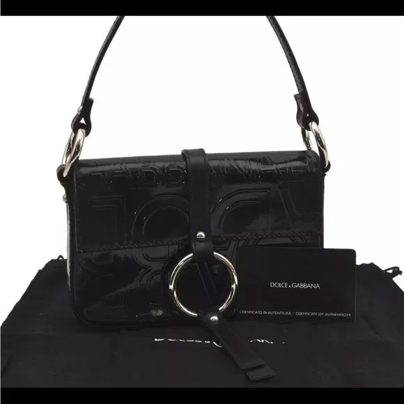 Dolce & Gabbana Black Patent Shoulder Bag EUC - Picture 3 of 17